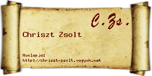 Chriszt Zsolt névjegykártya